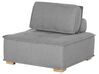 Conjunto de sofás 4 plazas de poliéster gris/madera clara TIBRO_825909
