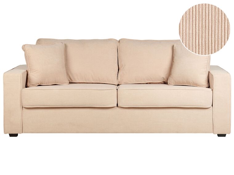 3-Sitzer Sofa Cord beige FALUN_874400
