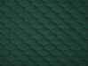 Cama con somier de terciopelo verde oscuro/madera oscura 140 x 200 cm BAYONNE_744027