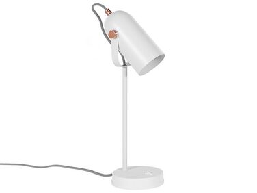 Lámpara de mesa de metal blanco/cobrizo/negro 26 cm TYRIA