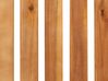Espreguiçadeira de jardim em madeira clara de acácia e almofada branca-creme FANANO_863050