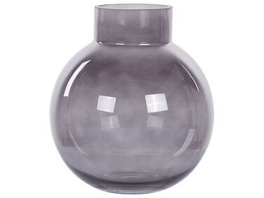 Bloemenvaas grijs glas 22 cm POLYDROSOS