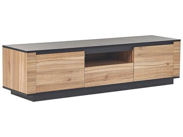 Mueble TV madera clara/negro 152 x 40 cm BILLINGS