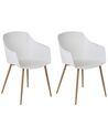 Set of 2 Dining Chairs White FONDA II_862012