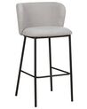 Set of 2 Boucle Bar Chairs Grey MINA_883963
