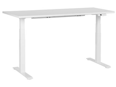 Schreibtisch weiß 160 x 72 cm elektrisch höhenverstellbar DESTINES