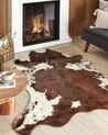 Faux Cowhide Area Rug 150 x 200 cm Brown and White BOGONG_820271