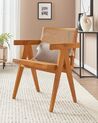 Wooden Chair with Rattan Braid Light Wood WESTBROOK_872195