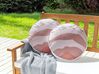 2 poduszki ogrodowe we wzór abstrakcyjny ⌀ 40 cm różowe CAMPEI_881550