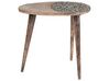 Conjunto de 2 mesas de apoio em madeira escura de mango KHETUA_857311