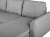 Left Hand Fabric Corner Sofa Bed with Storage Grey NESNA_720340
