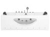 Vasca da bagno idromassaggio bianco con luci LED 180 x 80 cm HAWES_812165