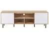 TV Stand Light Wood with White PALMER_823624