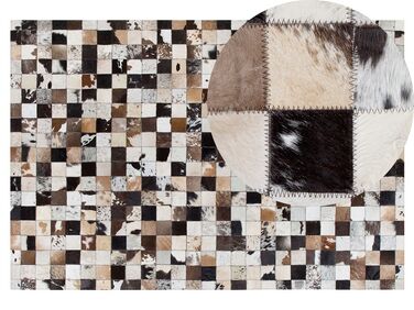 Dywan patchwork skórzany 140 x 200 cm wielokolorowy CERLI