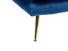 Chaise longue de terciopelo azul marino/dorado GONESSE_856925