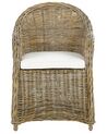 Set of 2 Rattan Garden Chairs Natural SUSUA_824190