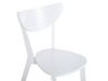 Spisebordsett med 4 stoler hvit ROXBY_792029