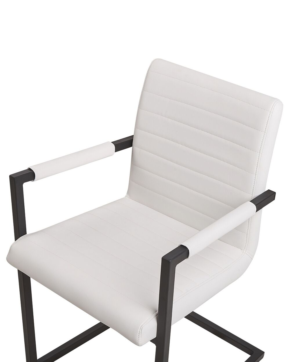 Set of 2 Faux Leather Dining Chairs Off-White BUFORD | Beliani.co.uk