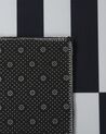 Teppich schwarz / weiss 80 x 200 cm Streifenmuster Kurzflor PACODE_831688