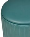 2 Drawers Dressing Table with LED Mirror and Pouffe Dark Green and Gold VINAX_845143