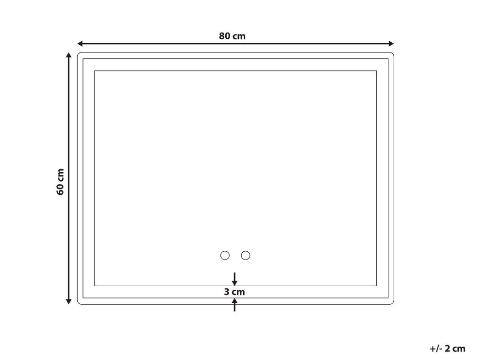 Led Wall Mirror 60 X 80 Cm Silver Riom Beliani Ch Led Wall Mirror 60 X 80 Cm Silver Riom Beliani Ch