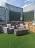 5 Seater Garden Sofa Set Grey with White ROVIGO_867156