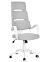 Chaise de bureau blanc et gris GRANDIOSE_834274