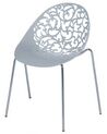 Conjunto de 4 sillas de comedor gris claro/plateado MUMFORD_679351