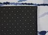 Krátkovlasý bílý koberec s abstraktním modrým vzorem 160x230 cm IZMIT_716391