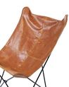 Faux Leather Armchair Brown NYBRO_851183