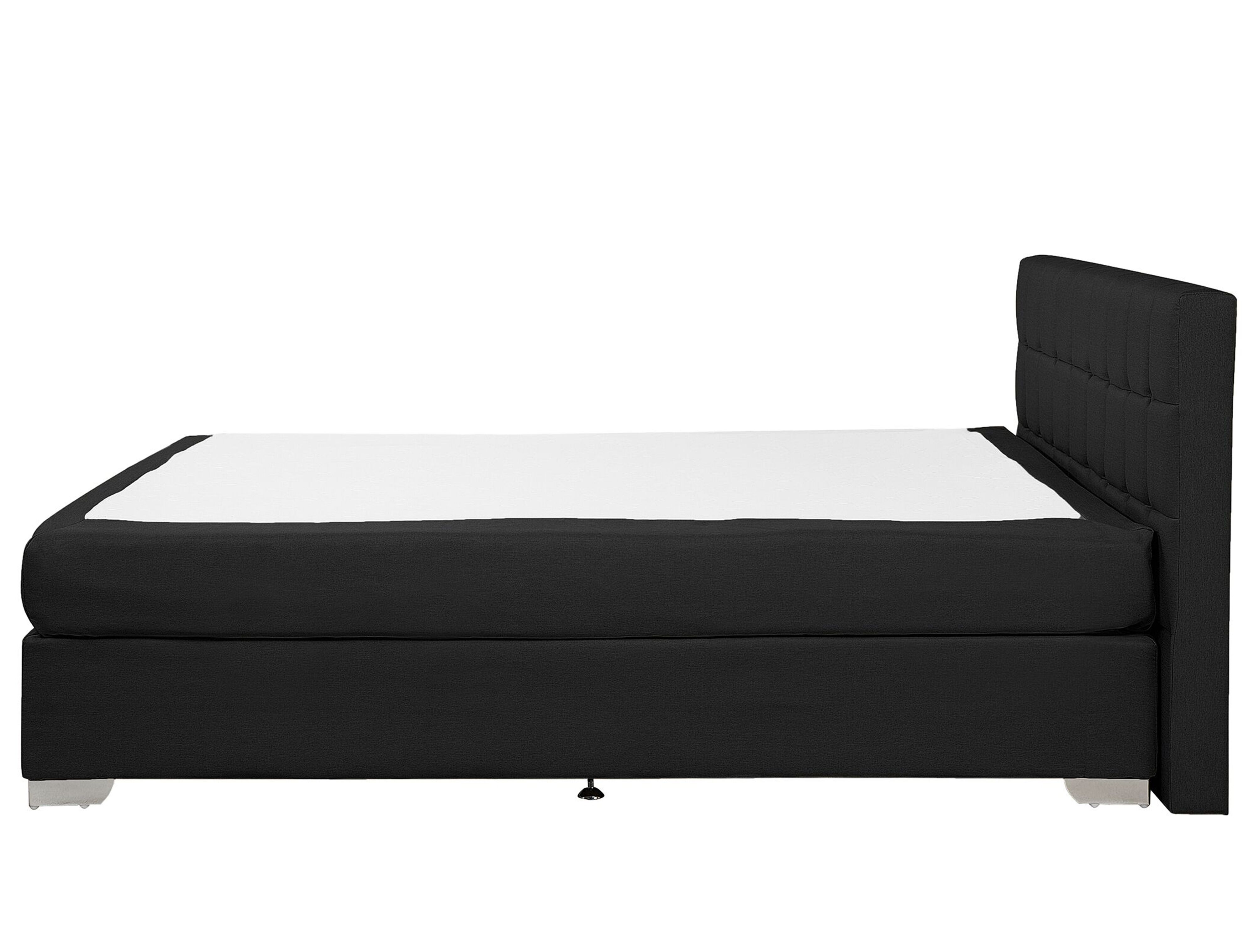Fabric EU Super King Size Divan Bed Black ADMIRAL Beliani.co.uk