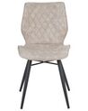 Set of 2 Fabric Dining Chairs Beige LISLE_724333