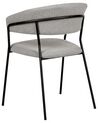 Sada 2 jídelních židlí s buklé čalouněním šedé MARIPOSA_884692