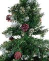 Künstlicher Weihnachtsbaum mit LED Beleuchtung Schnee bestreut 210 cm grün PALOMAR_813120
