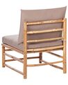 Módulo de cadeira de 1 lugar em madeira de bambu taupe CERRETO_908781