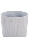 Conjunto de 2 vasos para plantas com efeito de mármore branca 32 x 32 x 58 cm LIMENARI_860282