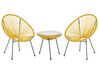 2 fauteuils spaghetti jaune et table pour intérieur et extérieur ACAPULCO II_795244