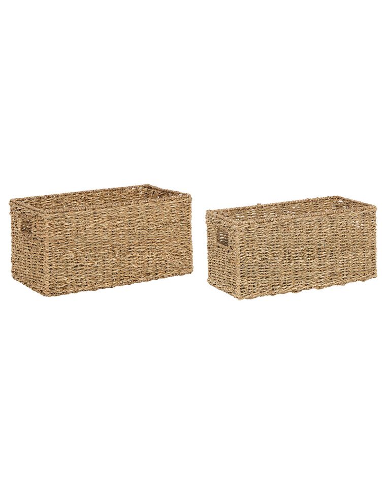 Set of 2 Seagrass Baskets Light DONGHA_886545