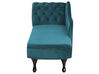 Chaise longue de terciopelo verde azulado izquierdo NIMES_805907