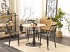 Okrúhly jedálenský stôl ⌀ 90 cm svetlé drevo/čierna BOCA_821583