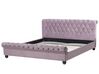 Velvet EU Super King Size Bed Pink AVALLON_694716