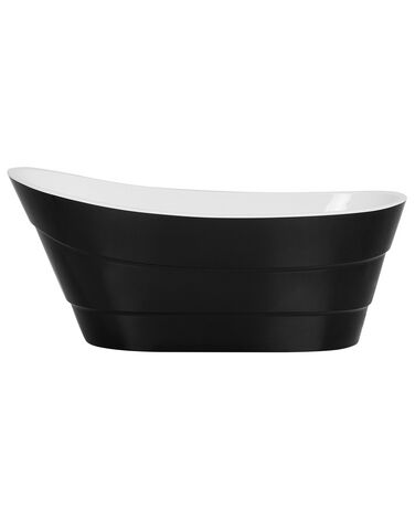 Vasca da bagno freestanding ovale nera e bianca 170 x 73 cm BUENAVISTA