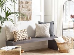 Koristetyyny puuvilla luonnonvalkoinen 45 x 45 cm CATALPA