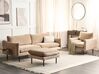 Velvet Living Room Set with Ottoman Beige VINTERBRO_897444