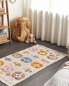 Teppich Baumwolle mehrfarbig 80 x 150 cm geometrisches Muster Kurzflor DARAN_840050