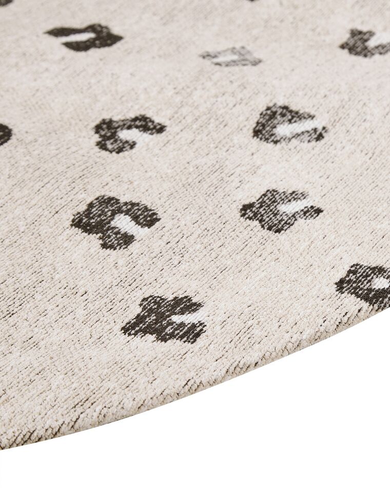 Round Cotton Area Rug ⌀ 140 cm Beige AFIS | Beliani.co.uk
