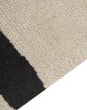 Teppich creme / schwarz 300 x 400 cm abstraktes Muster Kurzflor KOLPUR_885712