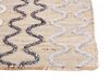 Teppich Jute beige 140 x 200 cm geometrisches Muster Kurzflor SOGUT_852345