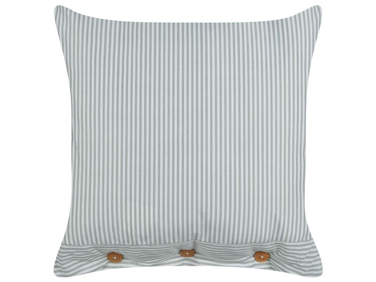 Cushion Striped 45 x 45 cm Green and White SEBRINE_902089