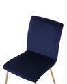 Lot de 2 chaises en velours bleu marine RUBIO_810409